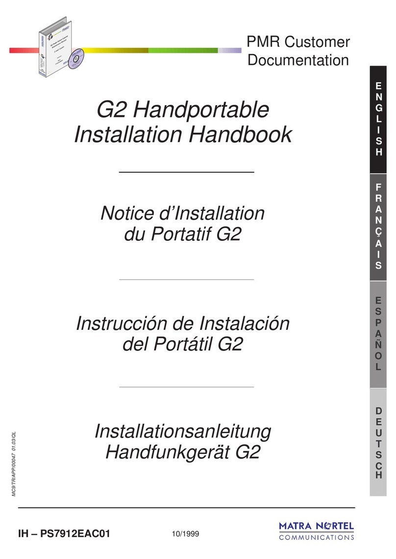 Matra Nortel G2 Series Installation handbook