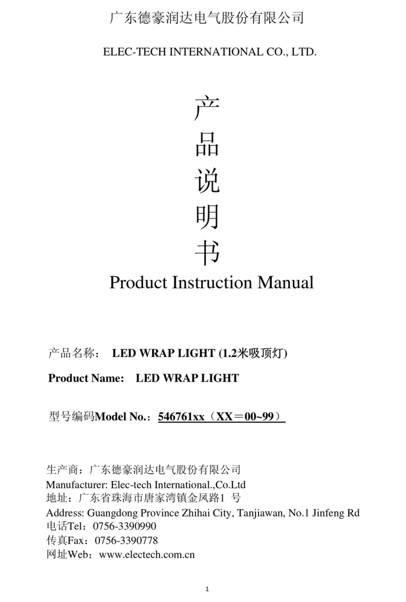 Elec-Tech 546761 Series instruction manual
