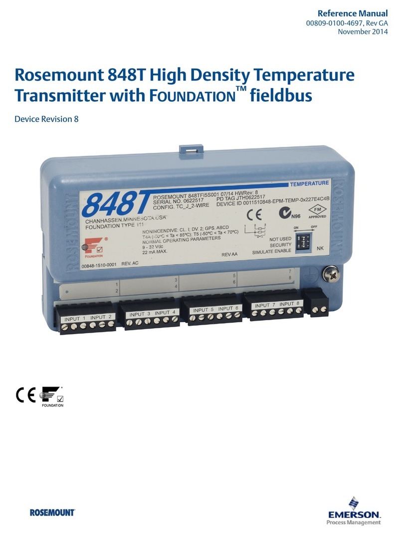 Emerson Rosemount 848T Reference manual
