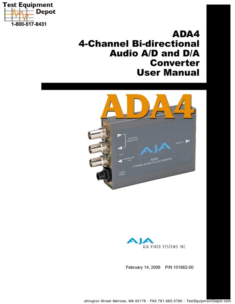 AJA Video Systems Inc ADA4 user manual