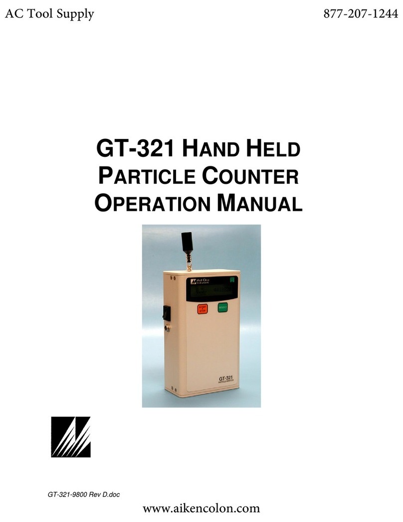 Met One Instruments GT-321 User manual