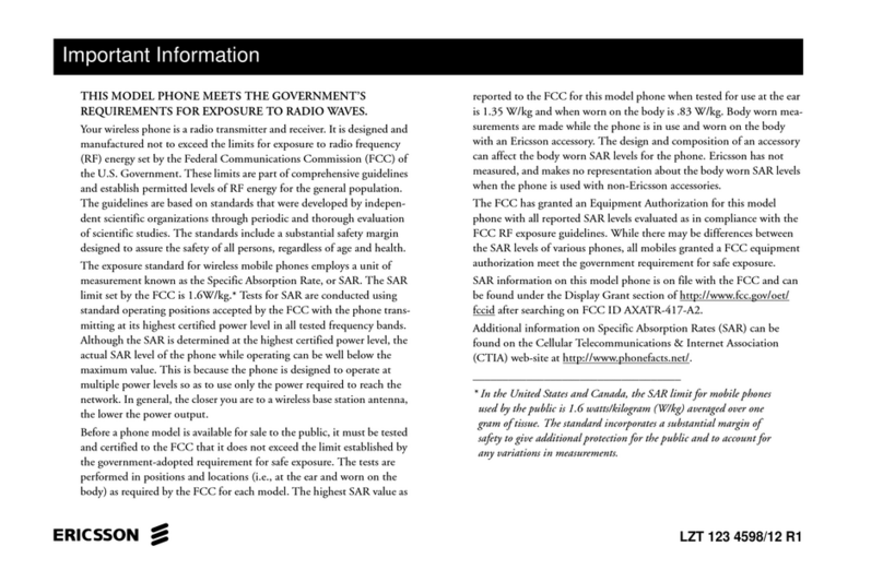 Ericsson T60d User manual Ericsson T60d User manual