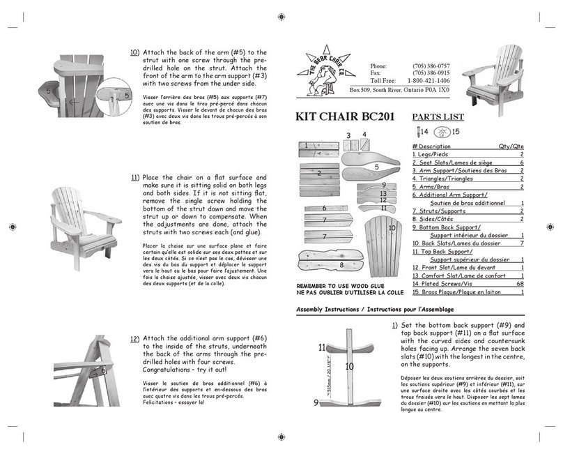 The Bear Chair BC201 Assembly instructions