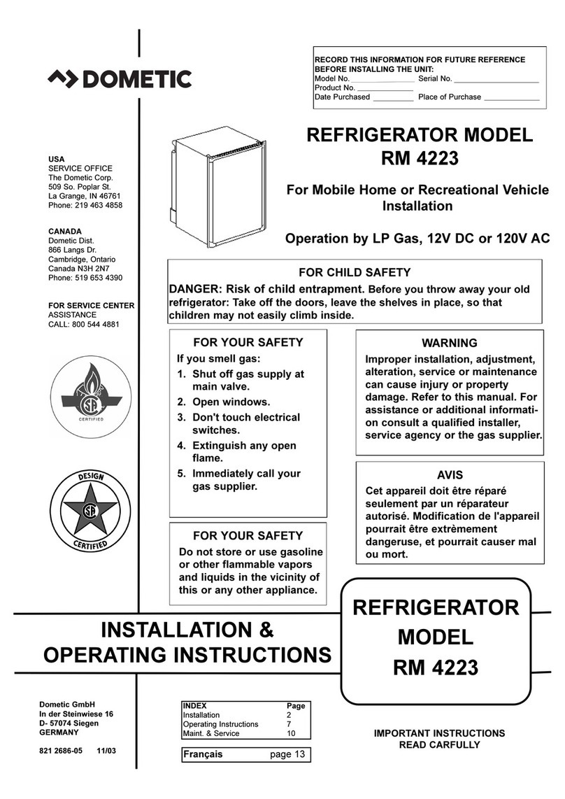 Dometic RM 4223 Manual