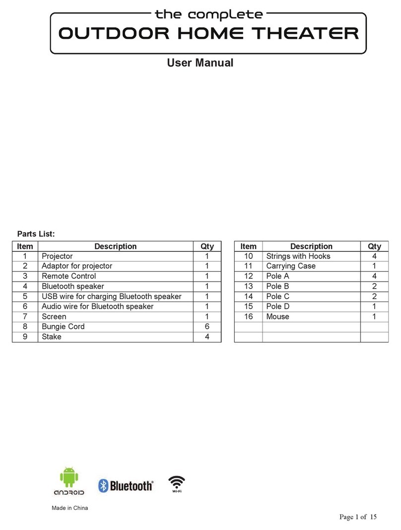 Mr. Drive In Complete Outdoor Home Theater user manual