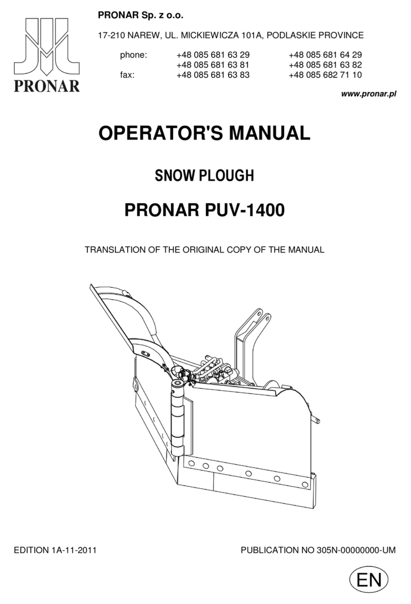 PRONAR PUV-1400 Operator's manual