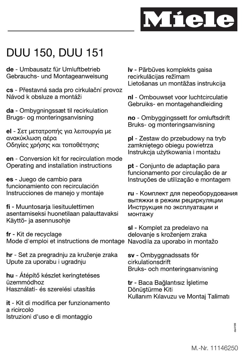Miele DUU 150 User manual