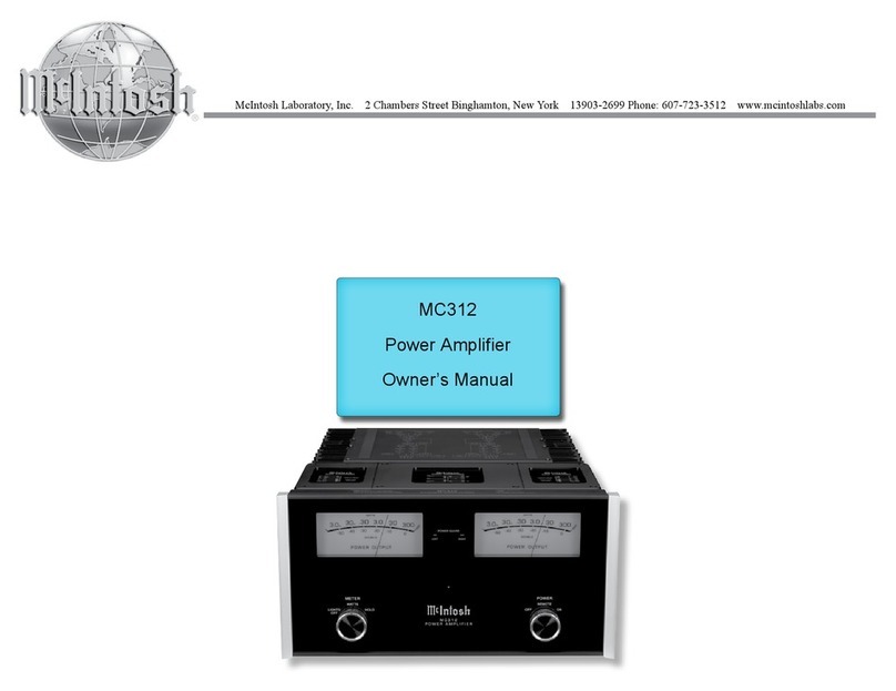 McIntosh MC312 owner's manual