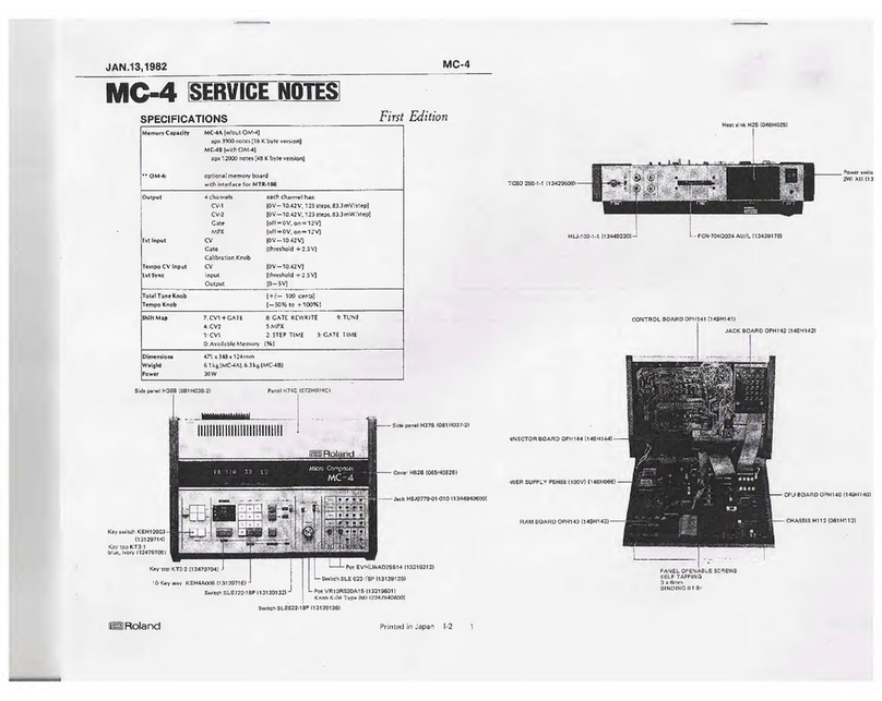 Roland MicroComposer MC-4 Service notes