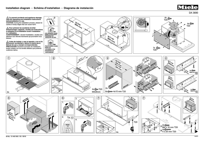 Miele DA 3690 Installation diagram