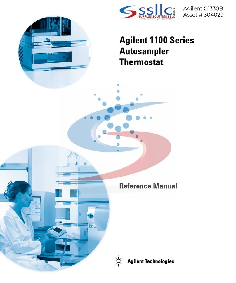 Agilent Technologies 1100 Series Reference manual