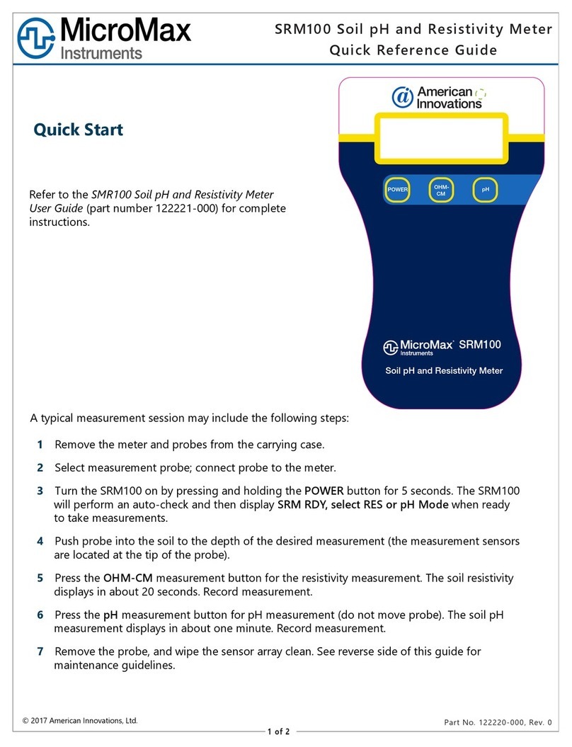 Micromax Instruments SRM100 Quick reference guide