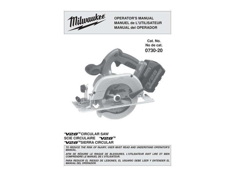 Milwaukee V28 0730-20 Operator's manual