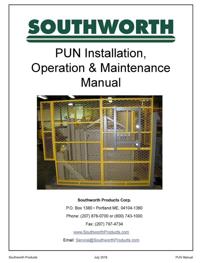Southworth PUN Instruction manual