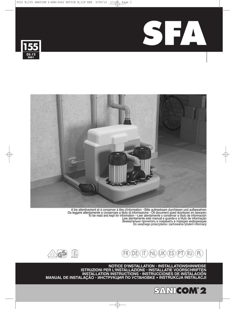 SFA SANICOM 2 installation instructions