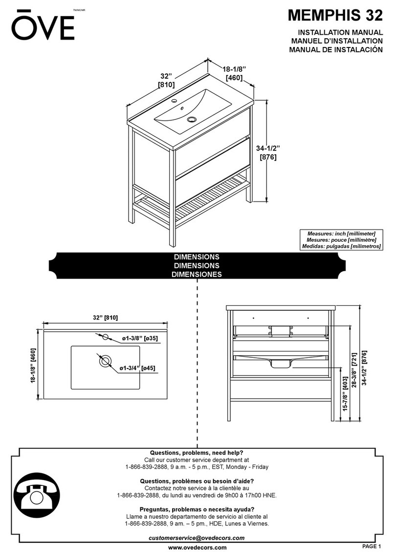 OVE Memphis 32 installation manual