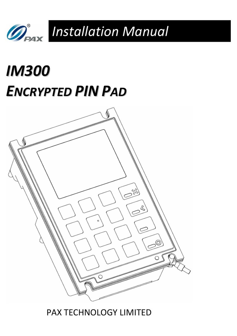 Pax Technology IM300 installation manual