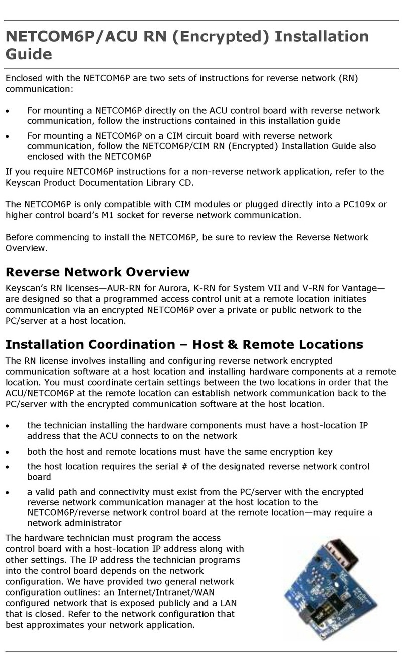 Keyscan NETCOM6P installation guide Keyscan NETCOM6P installation guide