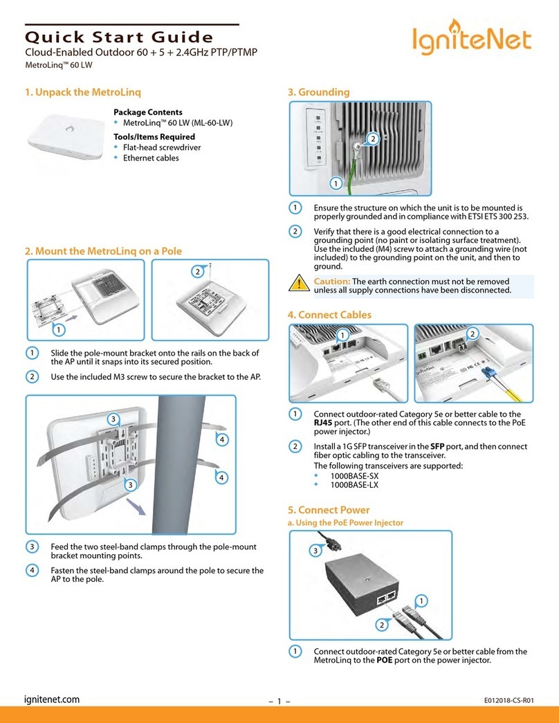 IgniteNet MetroLinq 60 LW User manual