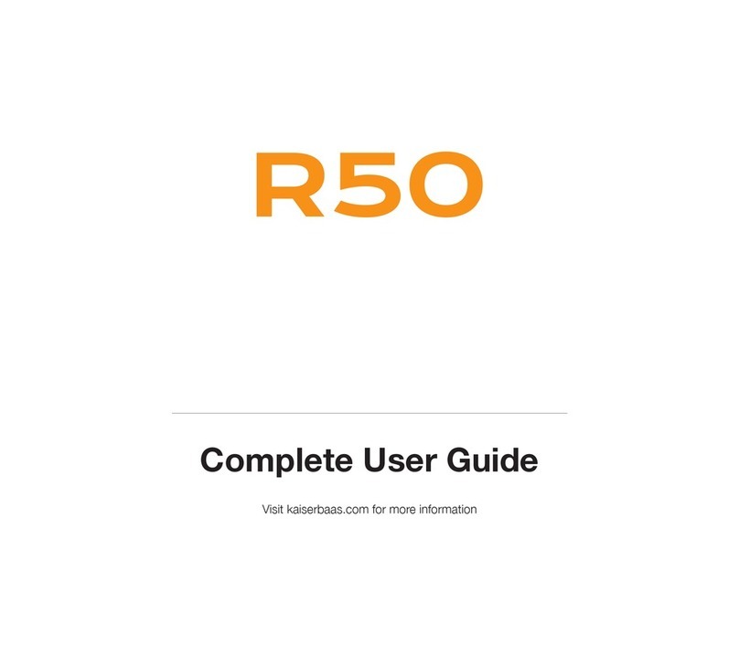 Kaiser Baas R50 User manual Kaiser Baas R50 User manual