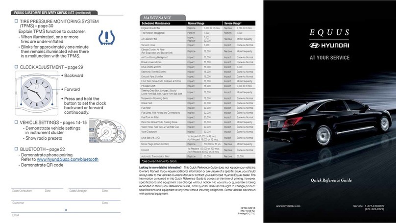 Hyundai 2013 Equus User manual