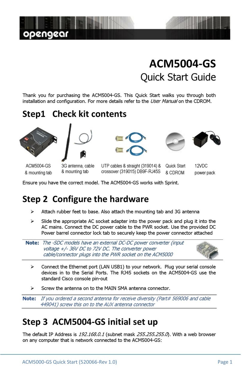 Opengear ACM5004-GS User manual