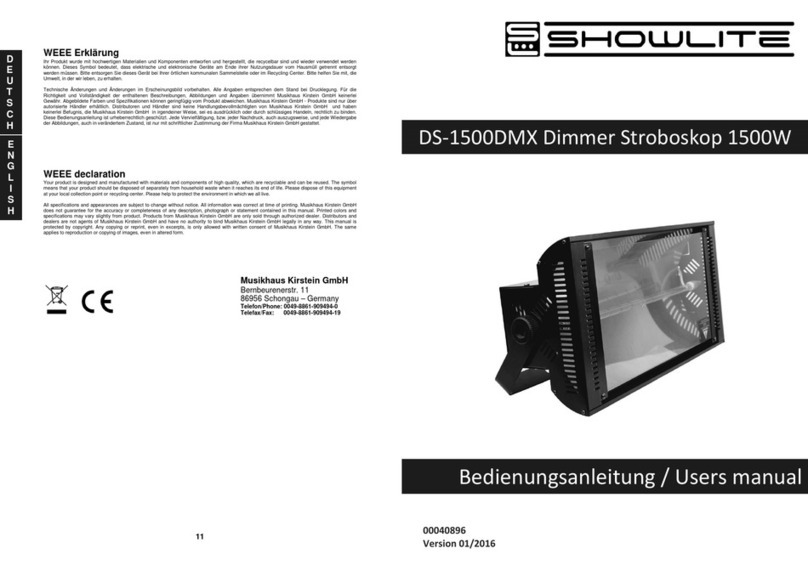 Showlite DS-1500DMX user manual