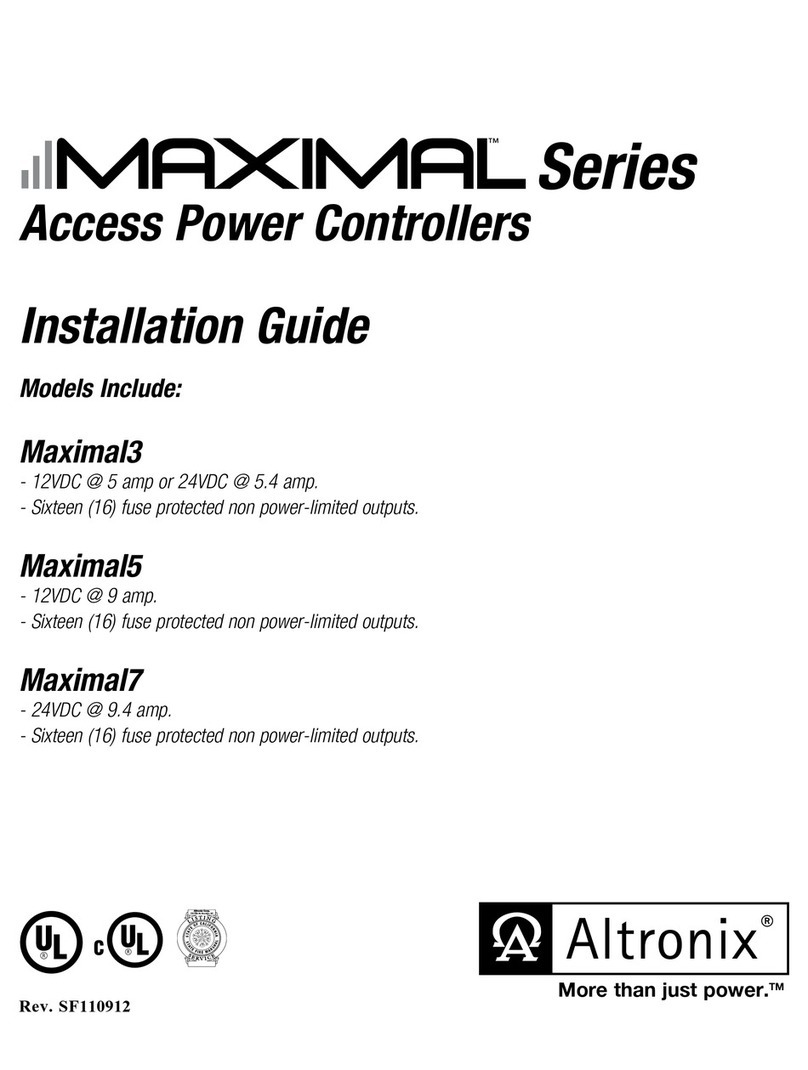 Altronix Maximal series User manual