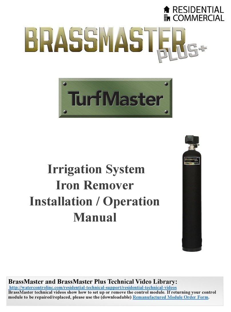 Water Control Corporation BrassMaster Plus TurfMaster User manual