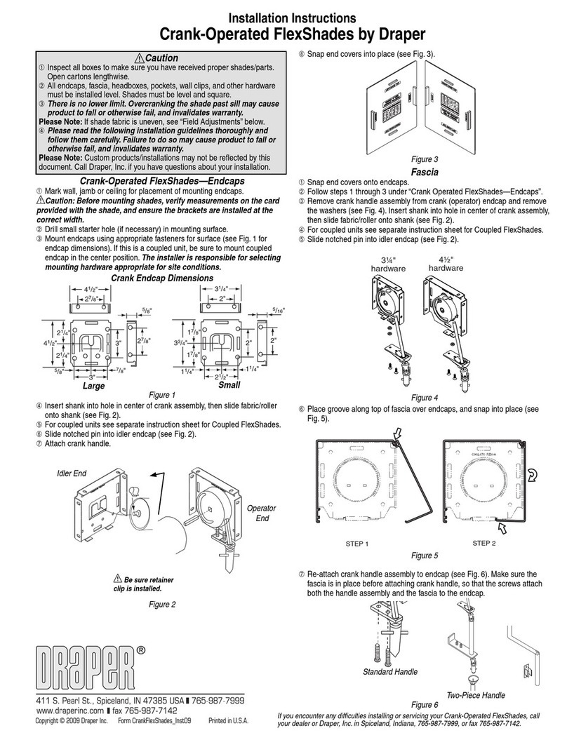 Draper Crank-Operated FlexShade User manual