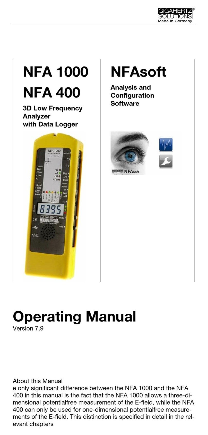 Gigahertz NFA 1000 operating manual