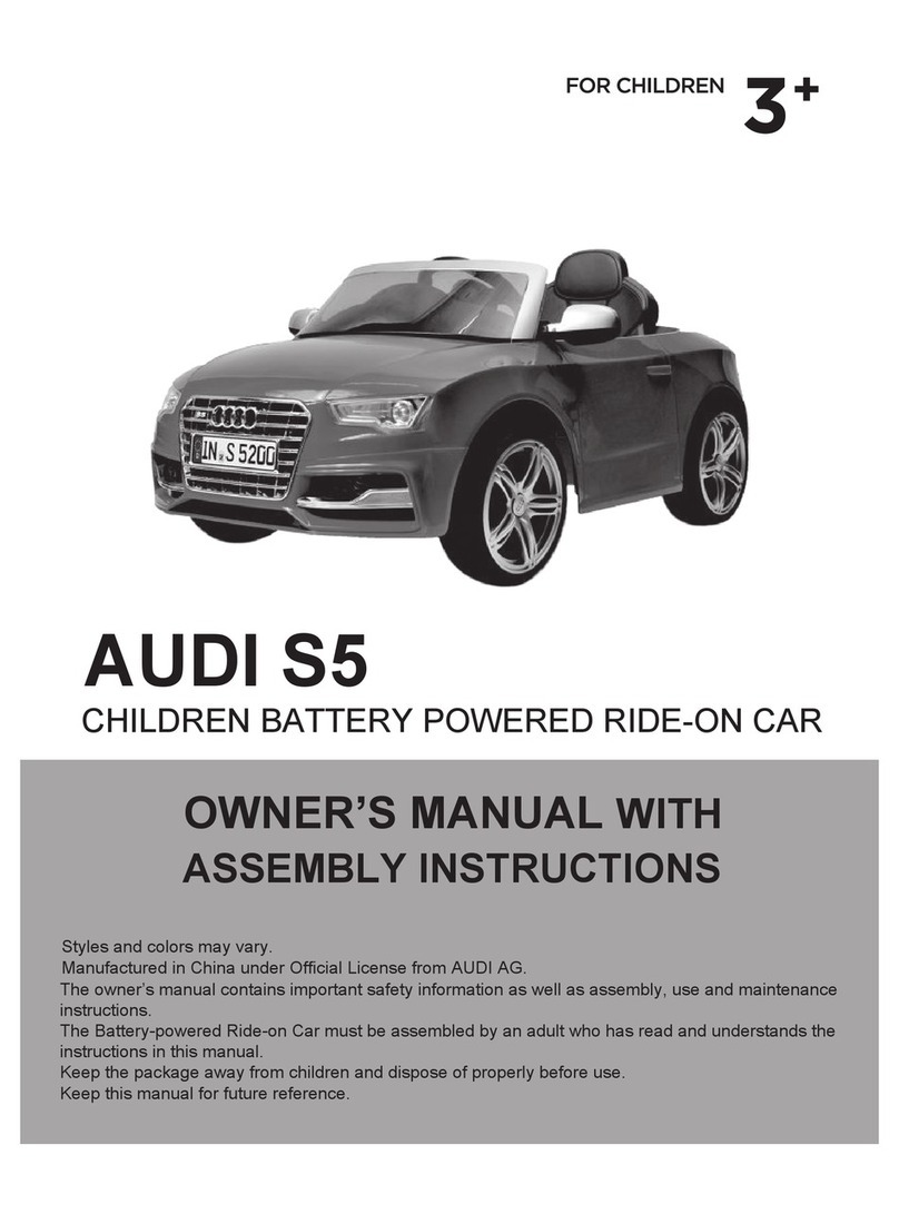 Jiaxing Xuma Ride On AUDI S5 Owner's manual with assembly instructions