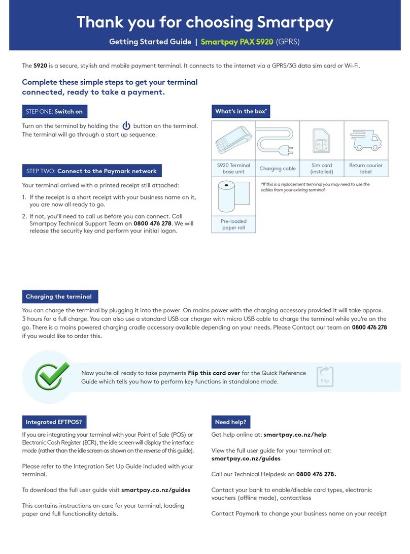 SmartPay PAX S920 Getting started guide
