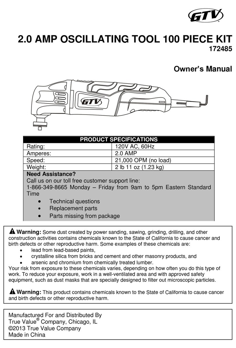 GTV 172485 owner's manual