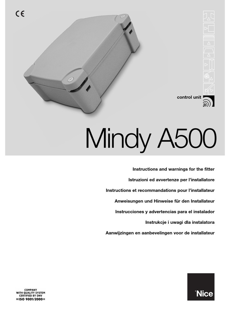 Nice Mindy A500 Product manual