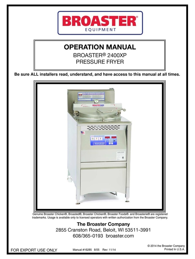 Broaster 2400XP Operation manual
