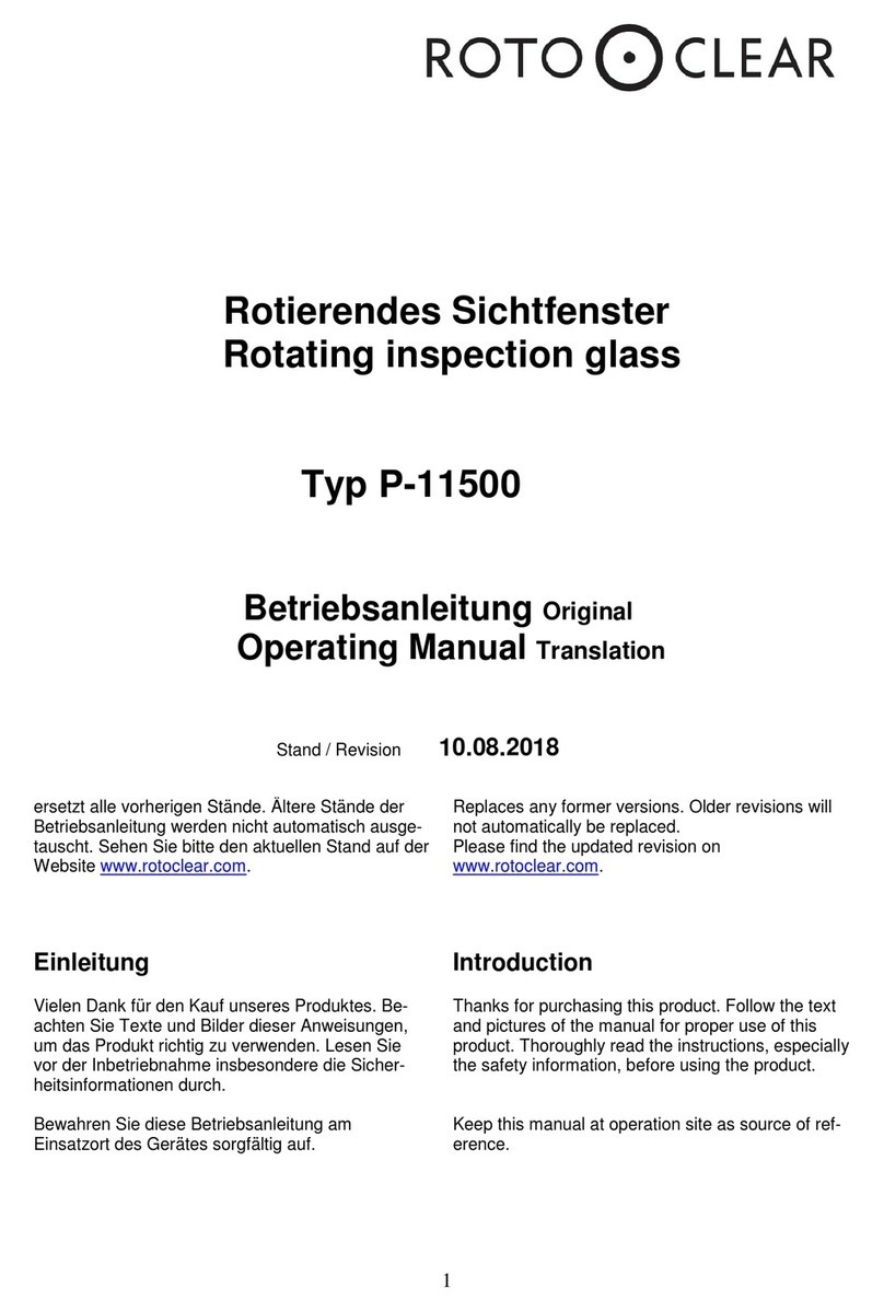 Rotoclear P-11500 operating manual