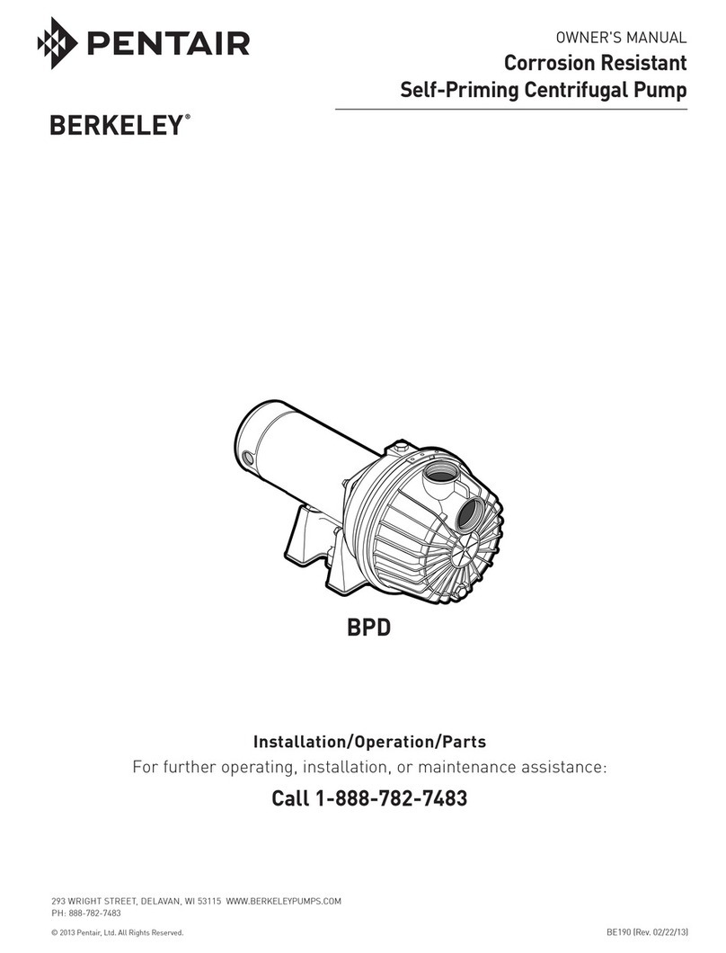 Pentair Berkeley BPD Series User manual