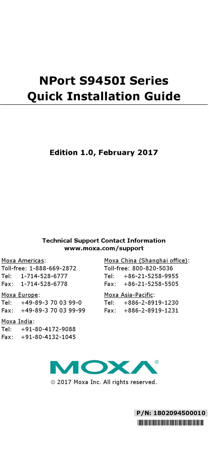 Moxa Technologies S9450I Series User manual