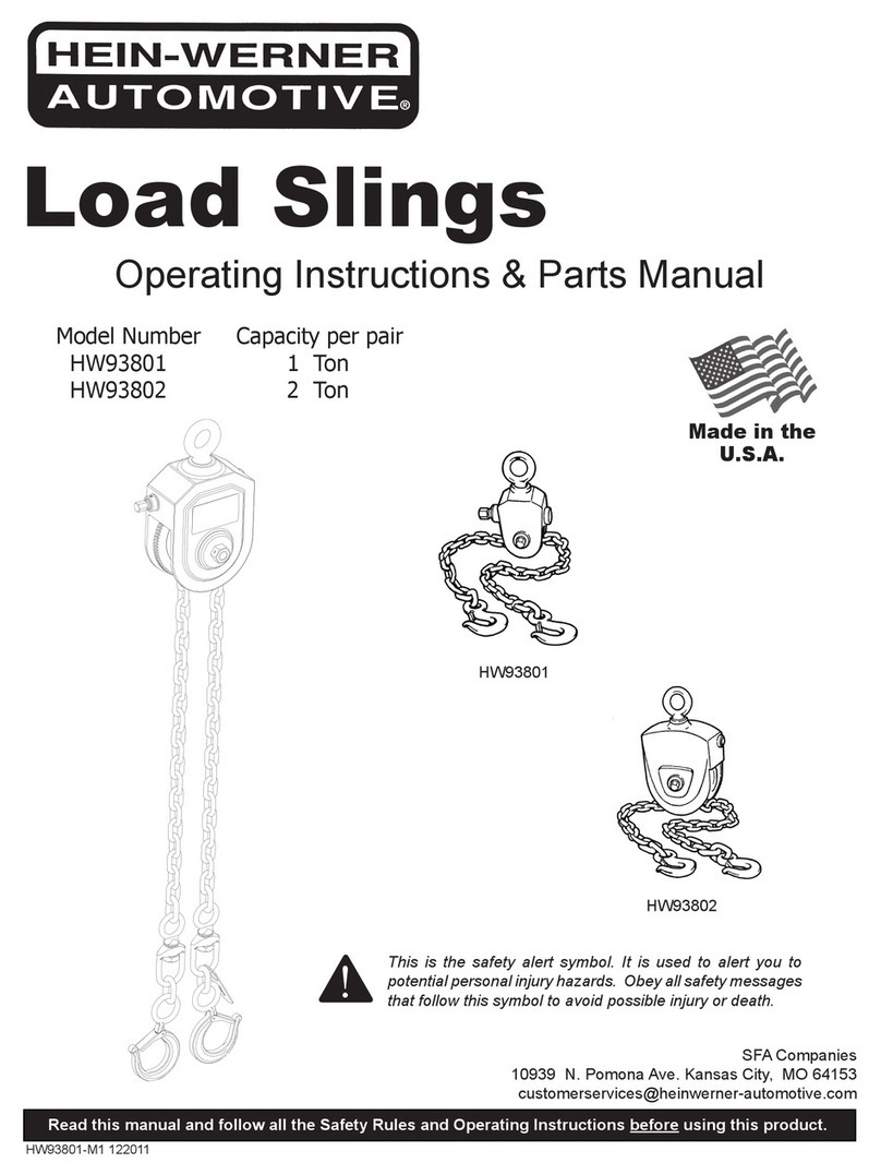 HEIN-WERNER AUTOMOTIVE HW93802 operating instructions