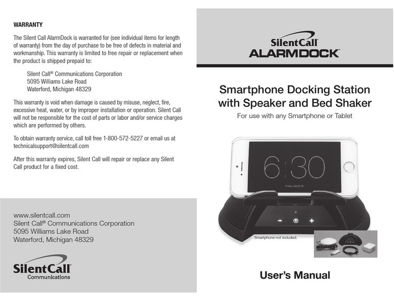 SilentCall AlarmDock User manual