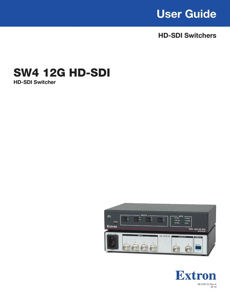 Extron electronics SW4 12G HD-SDI user guide
