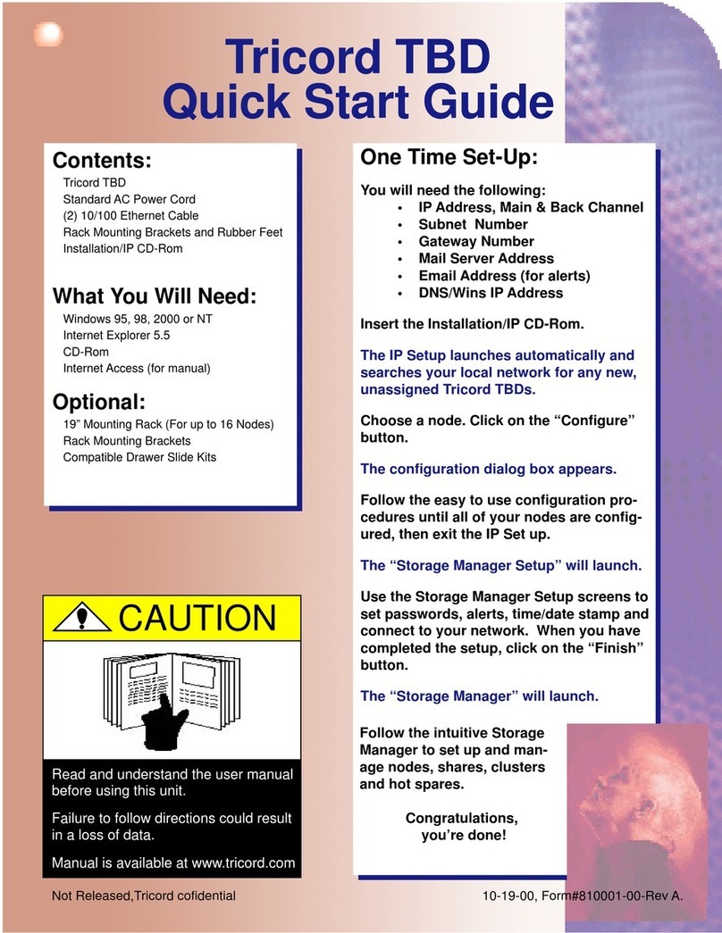 Tricord TBD quick start guide