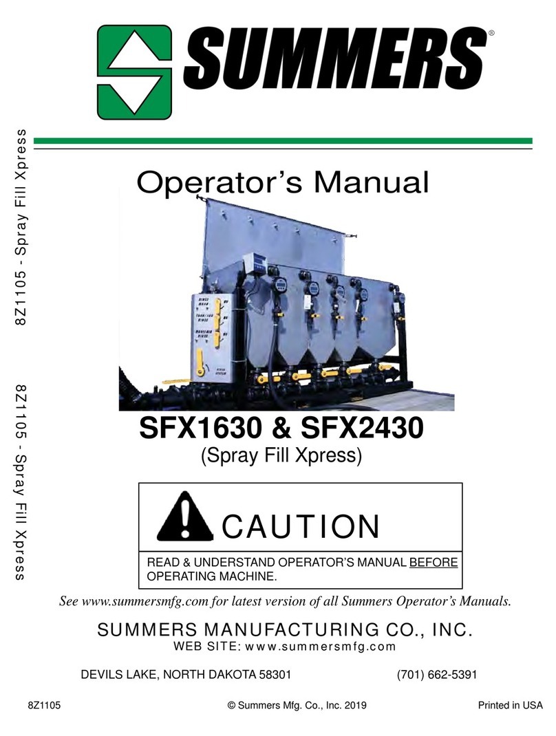 Summers SFX1630 Operator's manual