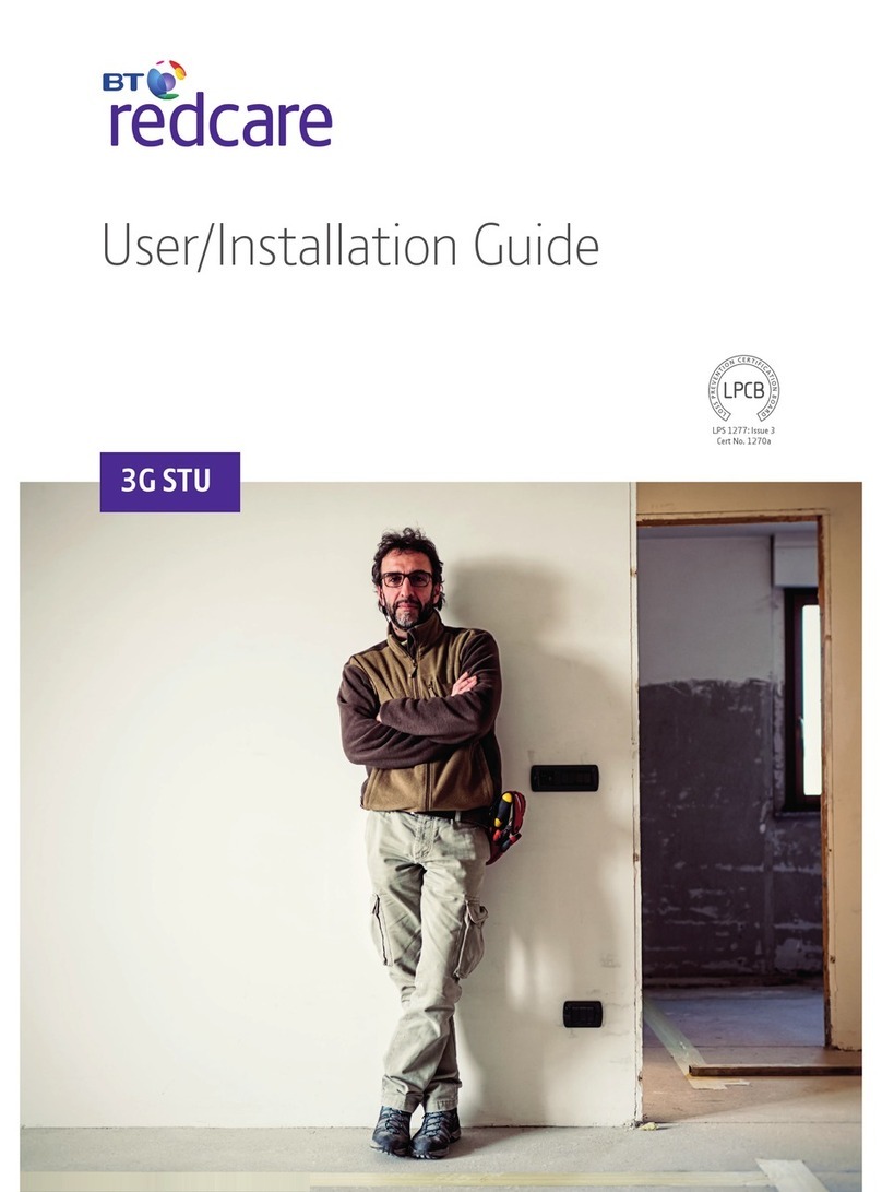 BT Redcare 3GSTU-12V Troubleshooting guide