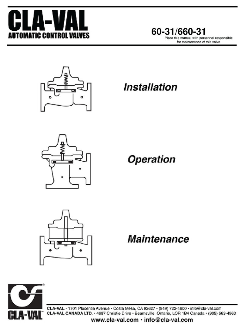 CLA-VAL 60-31 General instructions