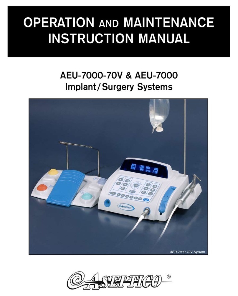 Aseptico AEU-7000-70V Operation and maintenance instruction manual Aseptico AEU-7000-70V Operation and maintenance instruction manual