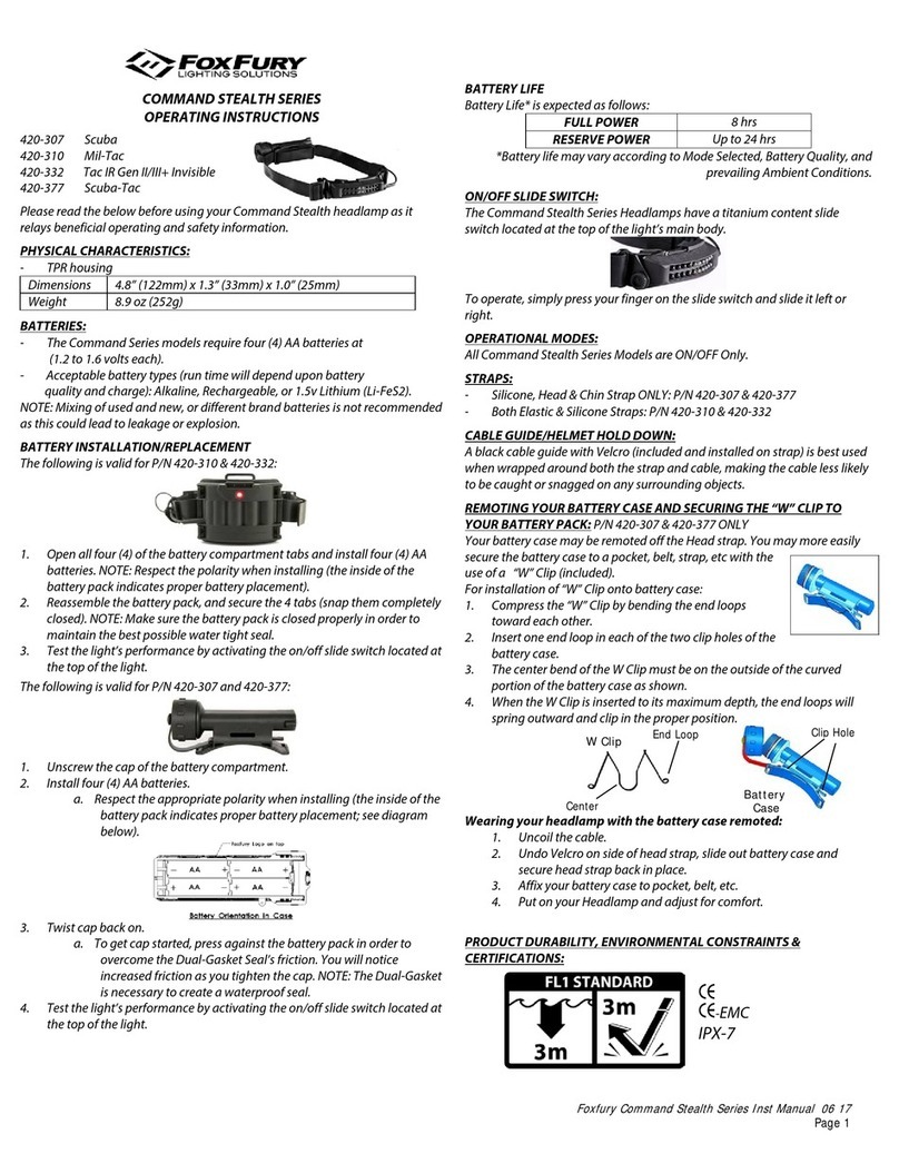 Foxfury Lighting Solutions COMMAND STEALTH SERIES User manual