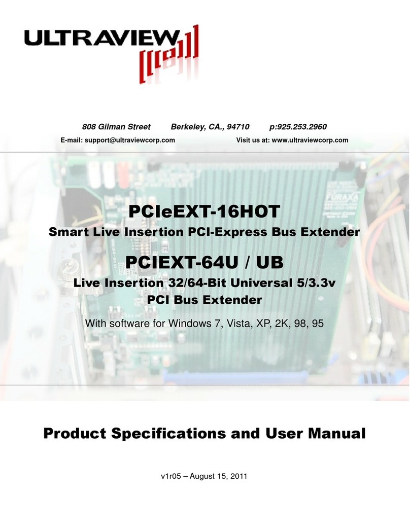UltraView PCIeEXT-16HOT user manual