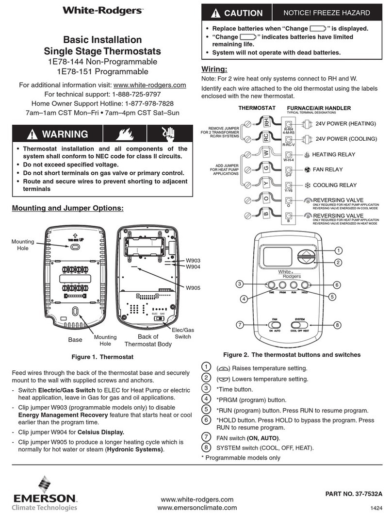 White Rodgers 1E78-151 Basic Installation White Rodgers 1E78-151 Basic Installation